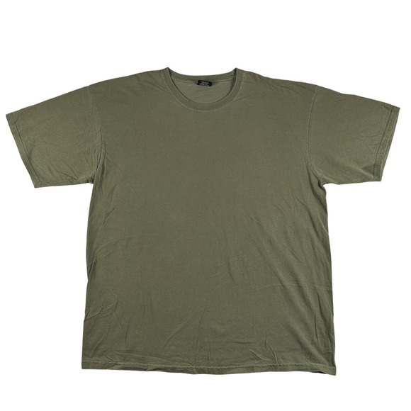 Stussy Other - Stussy Shirt Mens 2XL Green Solid Basic Cotton Crewneck T-Shirt Streetwear